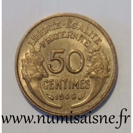 FRANCE - KM 894 - 50 CENTIMES 1940 - TYPE MORLON