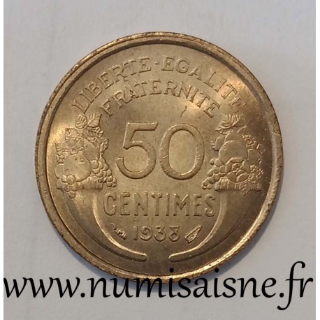 FRANCE - KM 894 - 50 CENTIMES 1938 - TYPE MORLON