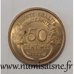 FRANCE - KM 894 - 50 CENTIMES 1937 - TYPE MORLON - STAIN