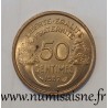 FRANCE - KM 894 - 50 CENTIMES 1937 - TYPE MORLON - STAIN