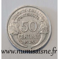 FRANCE - KM 914 - 50 CENTIMES 1945 - TYPE MORLON ALU