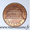 ÉTATS UNIS - KM 201a - 1 CENT 1983 - Philadelphie - LINCOLN MEMORIAL PENNY