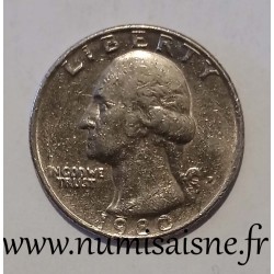 ETATS UNIS - KM A 164a - 1/4 DOLLAR 1980 P - Philadelphie