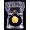 YELLOW GOLD RING - 18 CARATS - COIN HOLDER WITH 10 FRANCS GOLD 'MARIANNE' TYPE - SIZE