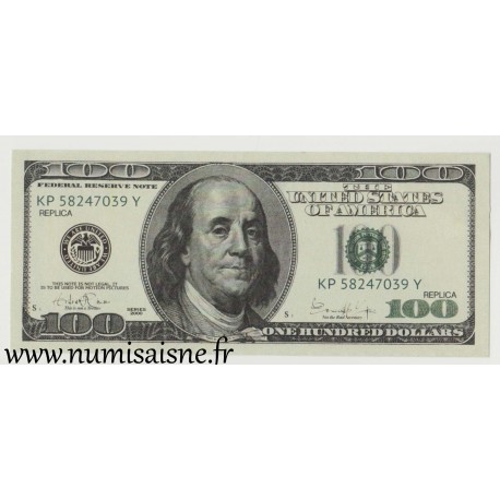 UNITED STATES OF AMERICA - 100 DOLLAR 2000 - Benjamin Franklin - Replica for cinema
