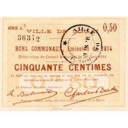 County 59 - DOUAI - BON DE 50 CENTIMES - 30/08/1914