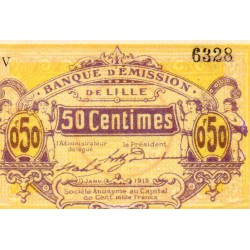 59 - LILLE - BON DE 50 CENTIMES - 01/1915
