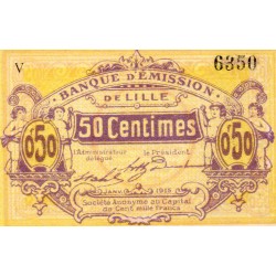 County 59 - LILLE - BON DE 50 CENTIMES - 01/1915