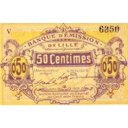 Komitat 59 - LILLE - BON DE 50 CENTIMES - 01/1915