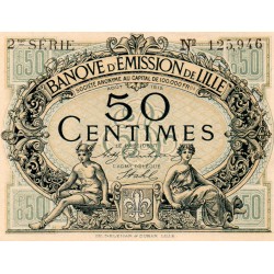 County 59 - LILLE - BON DE 50 CENTIMES - 08/1915