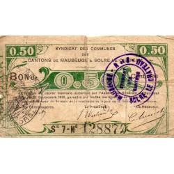 Komitat 59 - MAUBEUGE - BON DE 50 CENTIMES - 22/09//1915