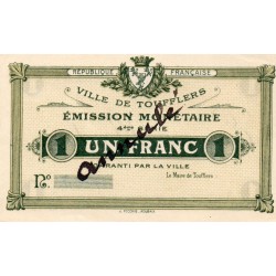 County 59 - TOUFFLERS - 1 FRANC - UNDATED - CANCELLED