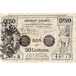 59 - VALENCIENNES - 50 CENTIMES - 11/1915