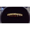 BAGUE EN OR JAUNE - 18 CARATS - 9 BRILLANTS DE 0.05 CARAT - TAILLE 52