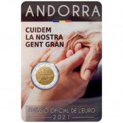 ANDORRA - 2 EURO 2021 - LET'S TAKE CARE OF OUR SENIORS - COINCARD