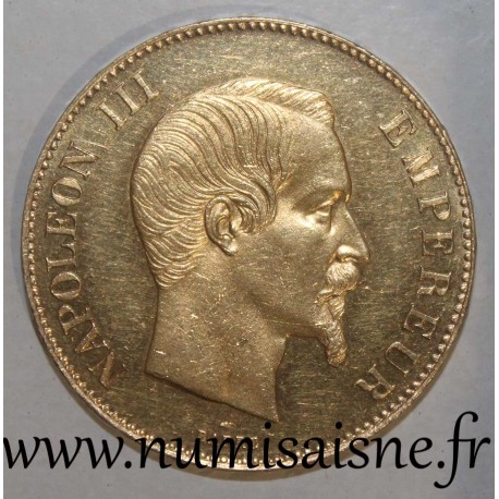 GADOURY 1135 - 100 FRANCS 1858 A - Paris - OR - TYPE NAPOLEON III -  KM 786