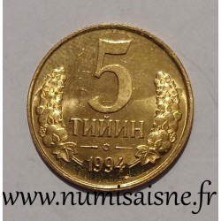 OUZBÉKISTAN - KM 3.2 - 5 TIYIN 1994 - Armoiries