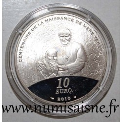 FRANCE - KM 1695 - 10 EURO 2010 - 100 YEARS OF THE BIRTH OF MOTHER TERESA - SECOND HAND