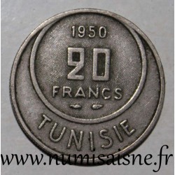 TUNISIE - KM 274 - 20 FRANCS 1950 - Muhammad al-Amin - Protectorat français