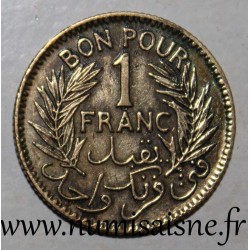 TUNISIE - KM 247 - 1 FRANC 1945 - AH 1364