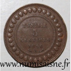 TUNISIE - KM 235 - 5 CENTIMES 1916 A - AH 1334 - Muhammad al-Nasir - Protectorat français