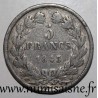 GADOURY 678 - 5 FRANCS 1843 W - Lille - TYPE LOUIS PHILIPPE 1er - KM 749 - FAUX EN ÉTAIN