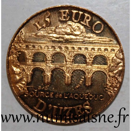 30 - GARD - UZES - EURO DES VILLES - 1.5 EURO 1997 - AQUEDUC