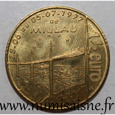 FRANCE - County 12 - MILLAU - EURO OF CITIES - 1 EURO 1997 - Belfry and viaduct