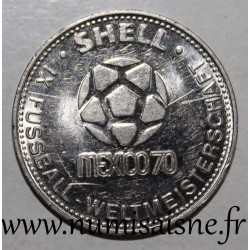 GERMANY - MEDAL - SHELL - WORLD CUP OF FOOTBALL - MEXICO 70 - WOLFGANG WEBER