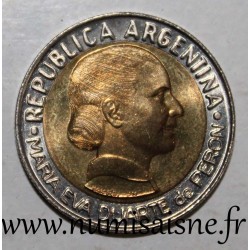 ARGENTINA - KM 122 - 1 PESO 1997 - 50 years of women's suffrage