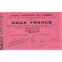 59 - CAMBRAI - BON DE 2 FRANCS - NON DATÉ