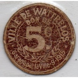 59 - WATTRELOS - BON DE 5 CENTIMES - 09/1915