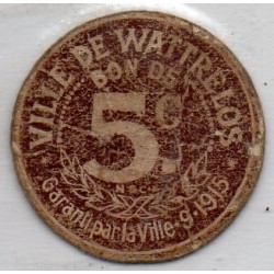 COUNTY 59 - WATTRELOS - 5 CENT VOUCHER - 09/1915