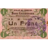 COUNTY 62 - CARVIN - 1 FRANC - 1915