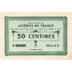 COUNTY 62 - ISBERGUES - 50 CENTIMES - 01/01/1916