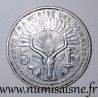 FRENCH COASTS OF THE SOMALIS - KM 10 - 5 FRANCS 1959 - Antelope