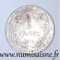 BELGIEN - KM 73 - 1 FRANC 1911 - Legende in Niederländisch