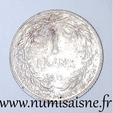 BELGIUM - KM 73 - 1 FRANC 1911 - DUTCH LEGEND