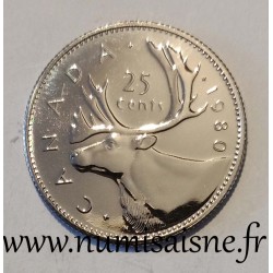 CANADA - KM 74 - 25 CENTS 1980