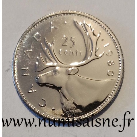 CANADA - KM 74 - 25 CENTS 1980 CANADA - KM 74 - 25 CENTS 1980