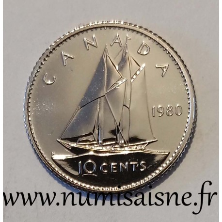 CANADA - KM 77.2 - 10 CENTS 1980 - The Bluenose Boat