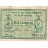 COUNTY 64 - BAYONNE - 50 CENTIMES - 26/08/1921 - CHAMBER OF COMMERCE