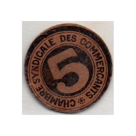 66 - PERPIGNAN - 5 CENTIMES 1920 - CHAMBRE SYNDICALE DES COMMERCANTS