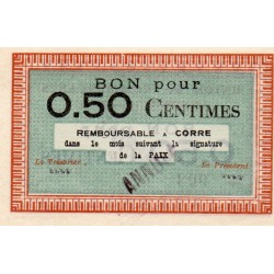 COUNTY 70 - CORRE - VOUCHER FOR 50 CENTS - CANCELS