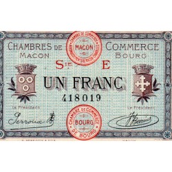 COUNTY 71 - MACON - 1 FRANC 1920 - CHAMBER OF COMMERCE
