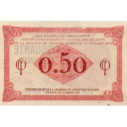 75 - PARIS - 50 CENTIMES - 10/031920 - PARIS CHAMBER OF COMMERCE