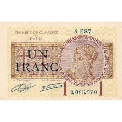 75 - PARIS - 1 FRANC - 10/03/1920 - CHAMBRE DE COMMERCE