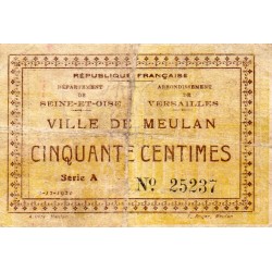 78 - MEULAN - 50 CENTIMES - 01/12/1920 - SERIE A