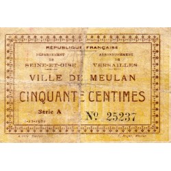 COUNTY 78 - MEULAN - 50 CENTIMES - 01/12/1920 - SERIE A