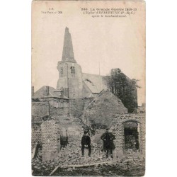 County 62111 - HEBERTUNE - THE CHURCH AFTER THE BOMBARDMENT - THE GREAT WAR 1914-15